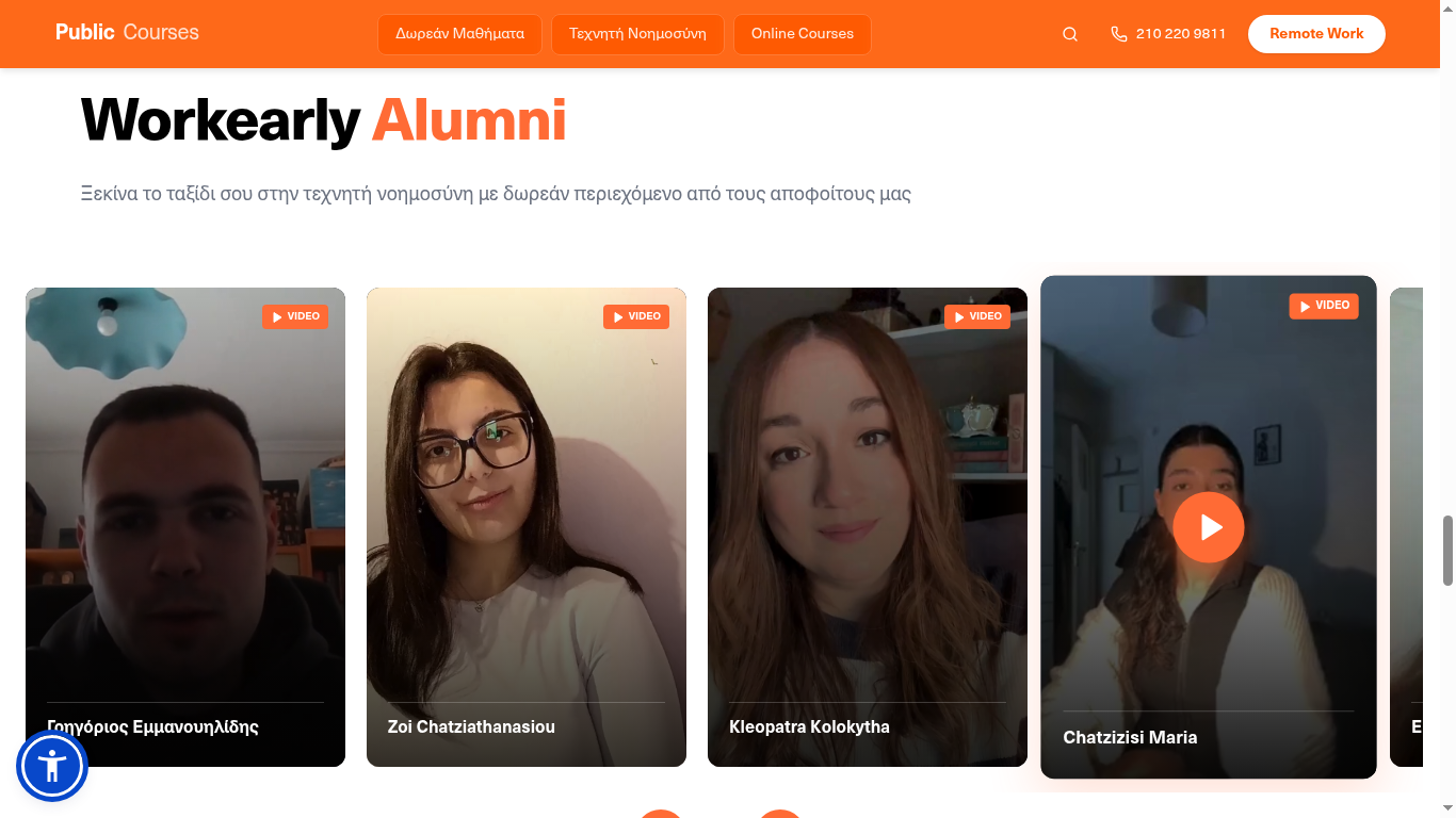 Workearly Alumni video testimonials