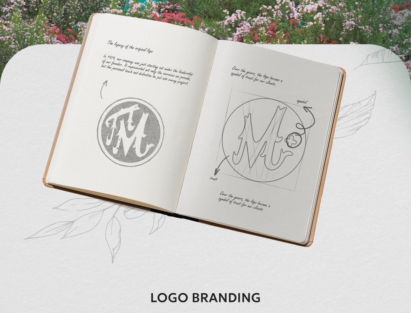 Original founder sketch in notebook